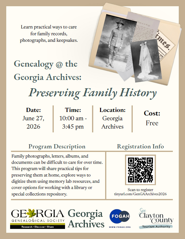Genealogy @ the Georgia Archives